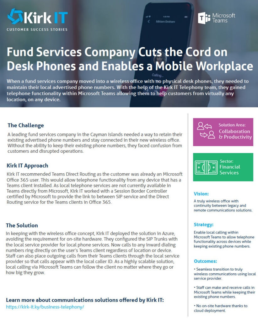 Kirk IT improves healthcare with managed IT services and Microsoft Teams solutions.